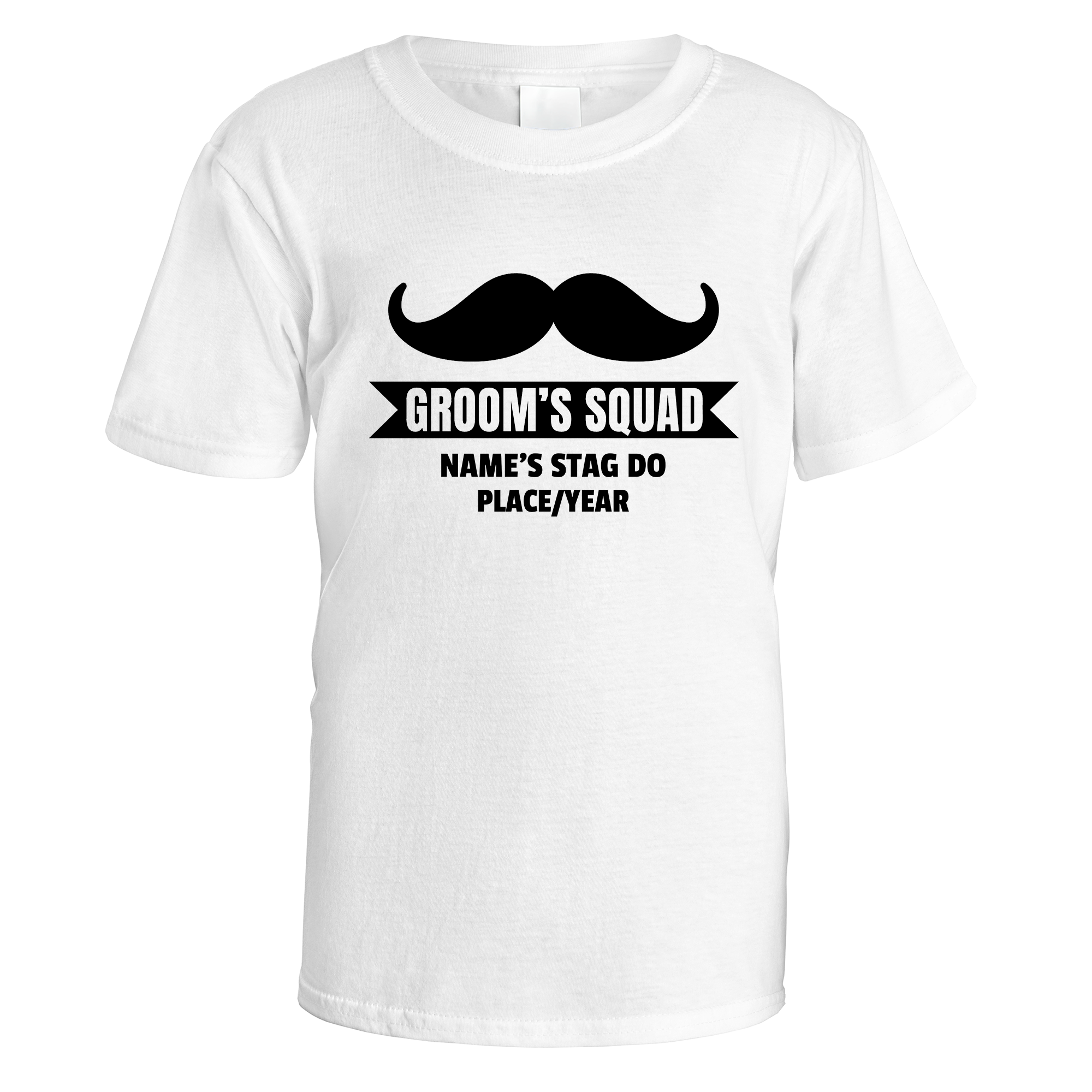 Groom's Squad Moustache Stag Do T-Shirt