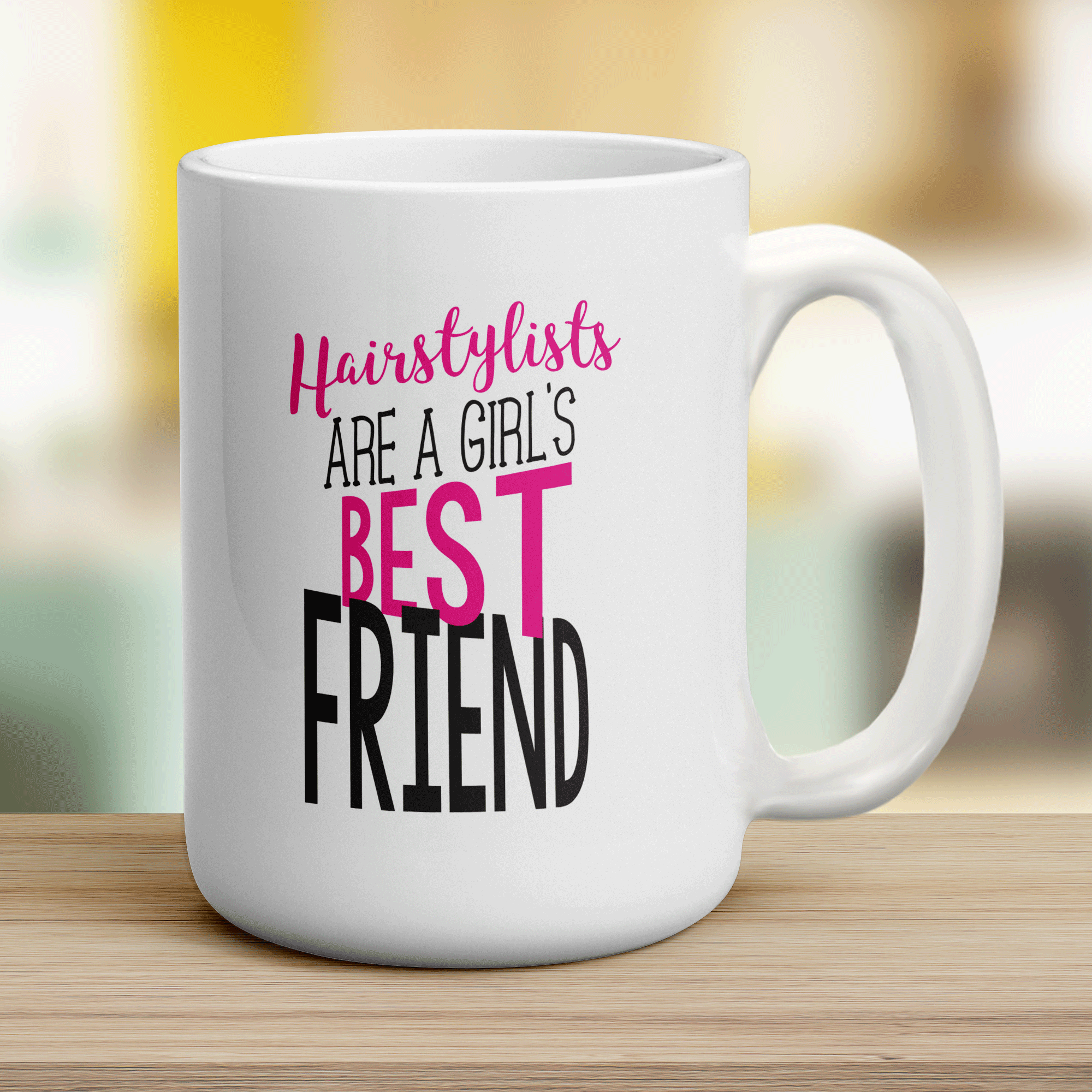 Hairstylists Are A Girl's Best Friend Mug - Jumbo 440ml (15oz) / White