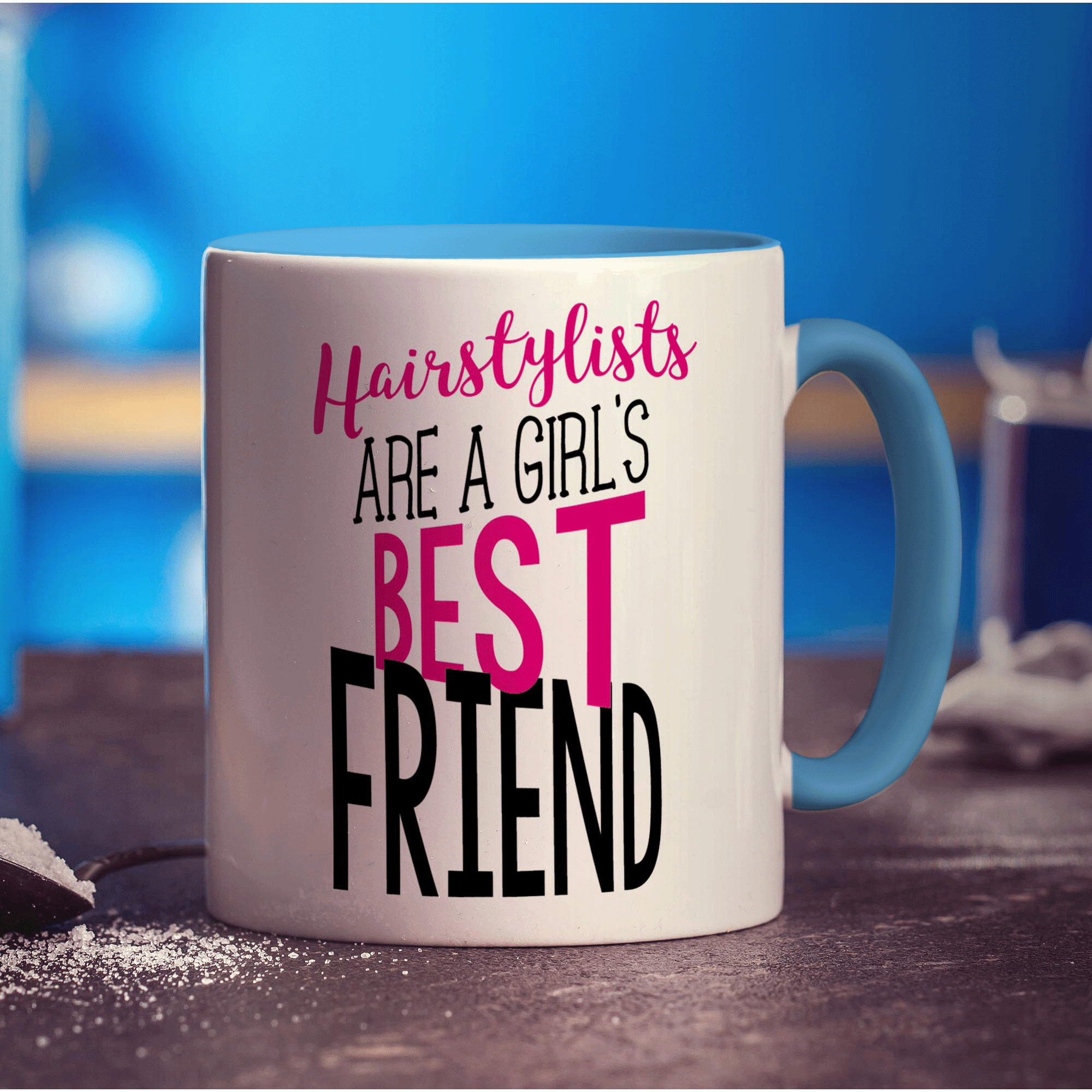 Hairstylists Are A Girl's Best Friend Mug - Standard 330ml (11oz) / Blue