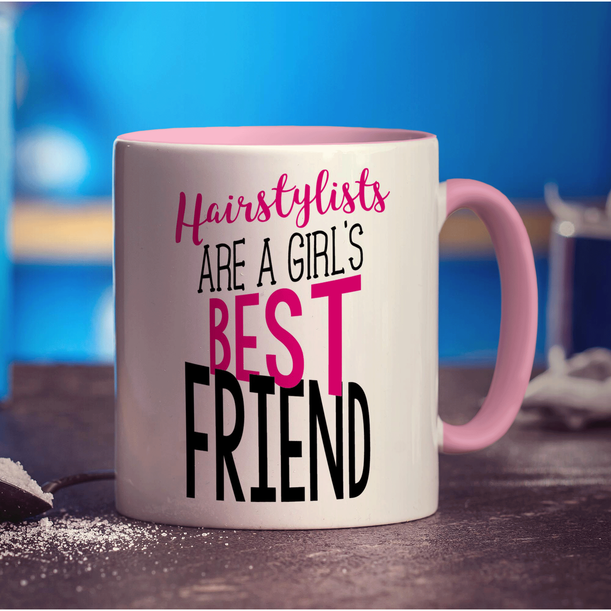 Hairstylists Are A Girl's Best Friend Mug - Standard 330ml (11oz) / Pink