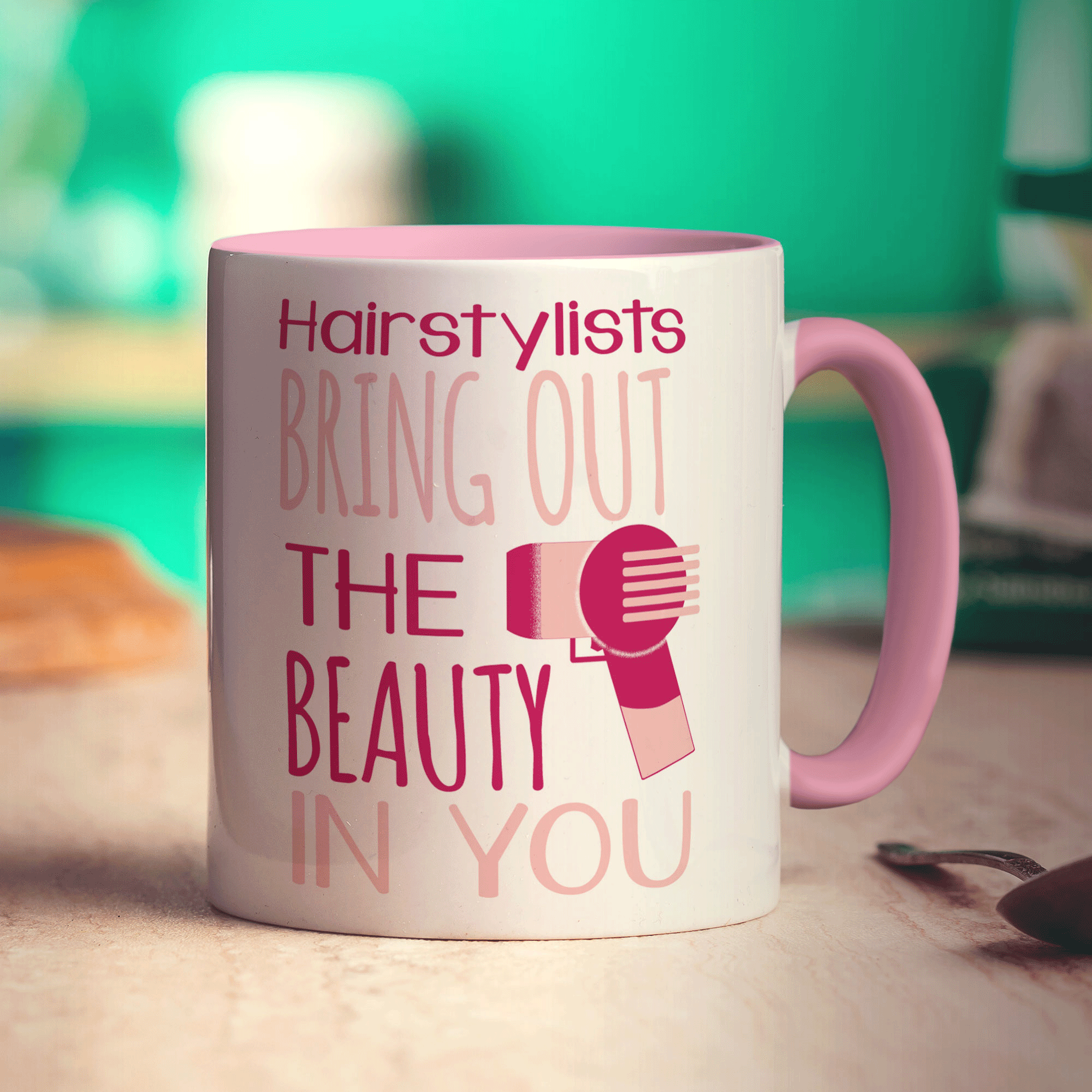 Hairstylists Bring Out The Beauty In You Mug - Standard 330ml (11oz) / Pink