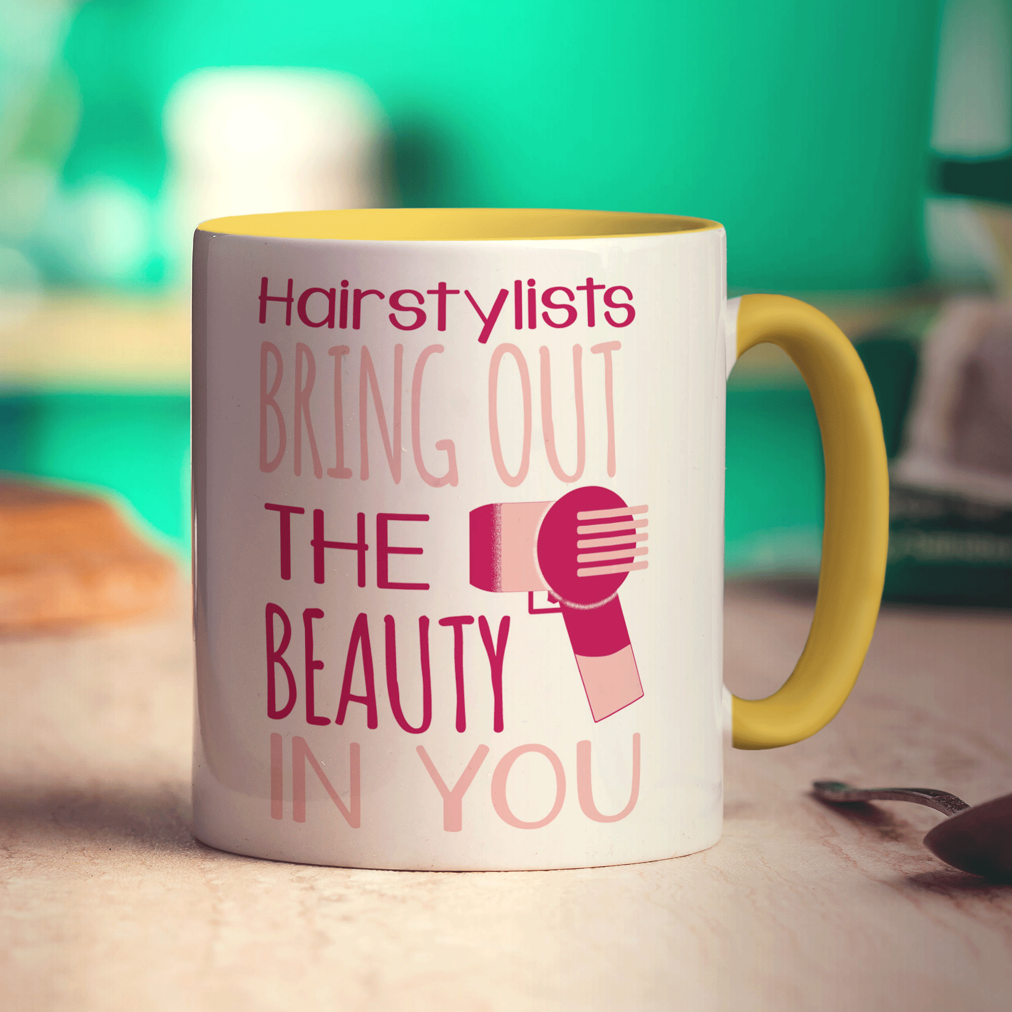 Hairstylists Bring Out The Beauty In You Mug - Standard 330ml (11oz) / Yellow