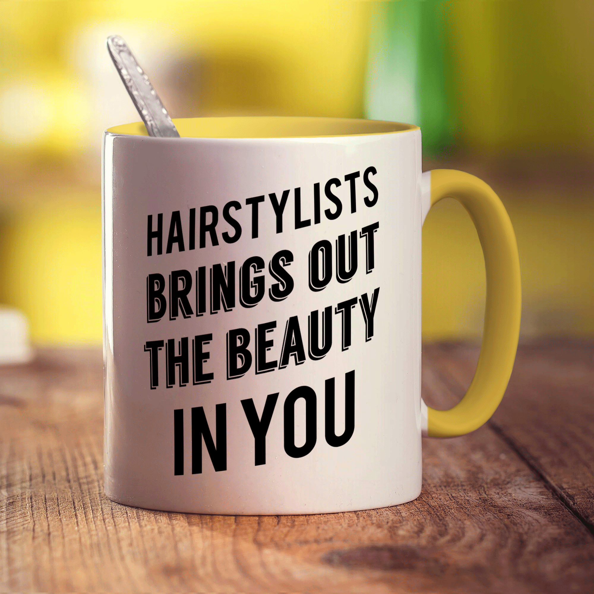 Hairstylists Bring Out the Beauty In You Mug - Standard 330ml (11oz) / Yellow
