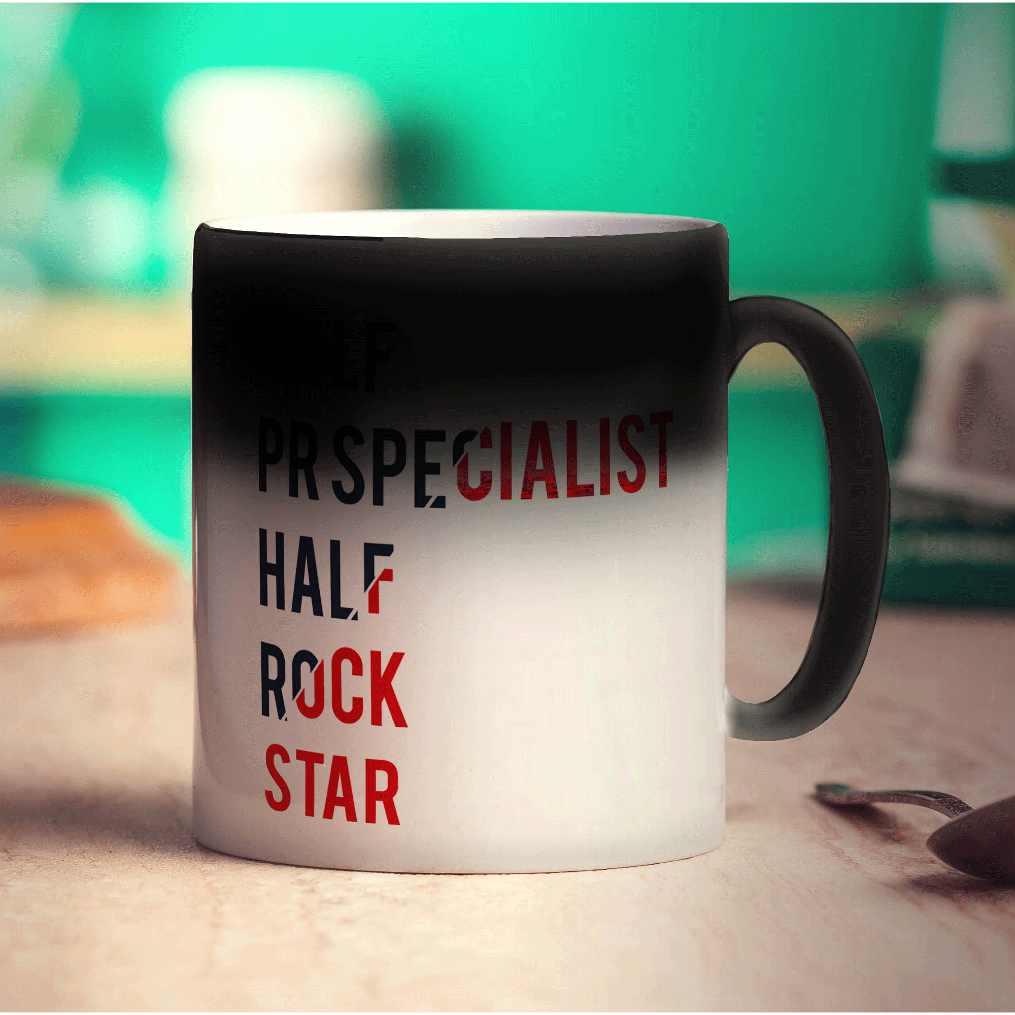 Half PR Specialist Half Rock Star Mug - Standard 330ml (11oz) / Magic Mug