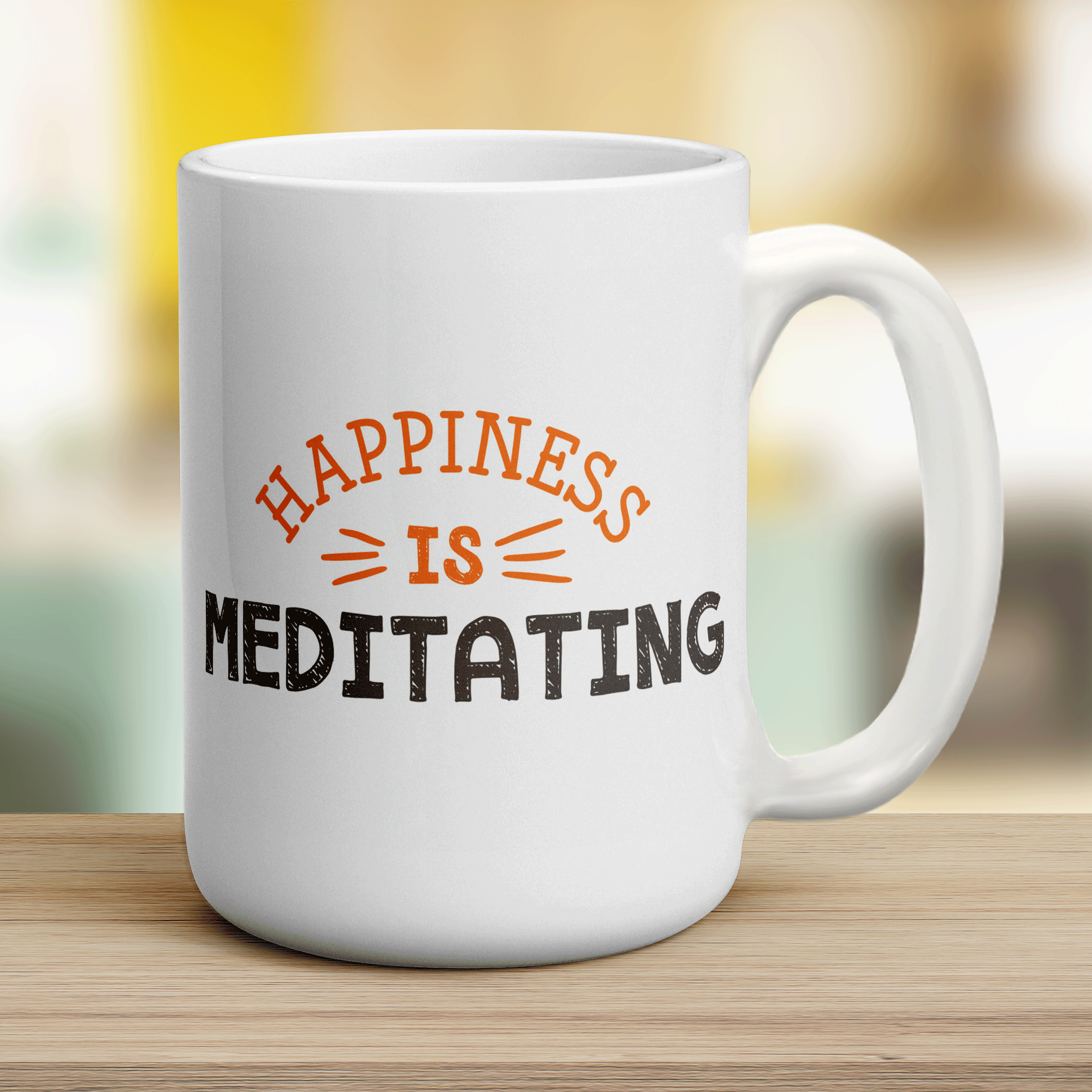 Happiness is Meditating Mug