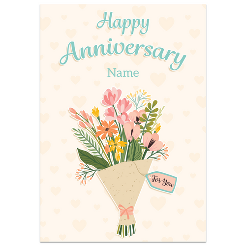 Anniversary Flower Bouquet Card