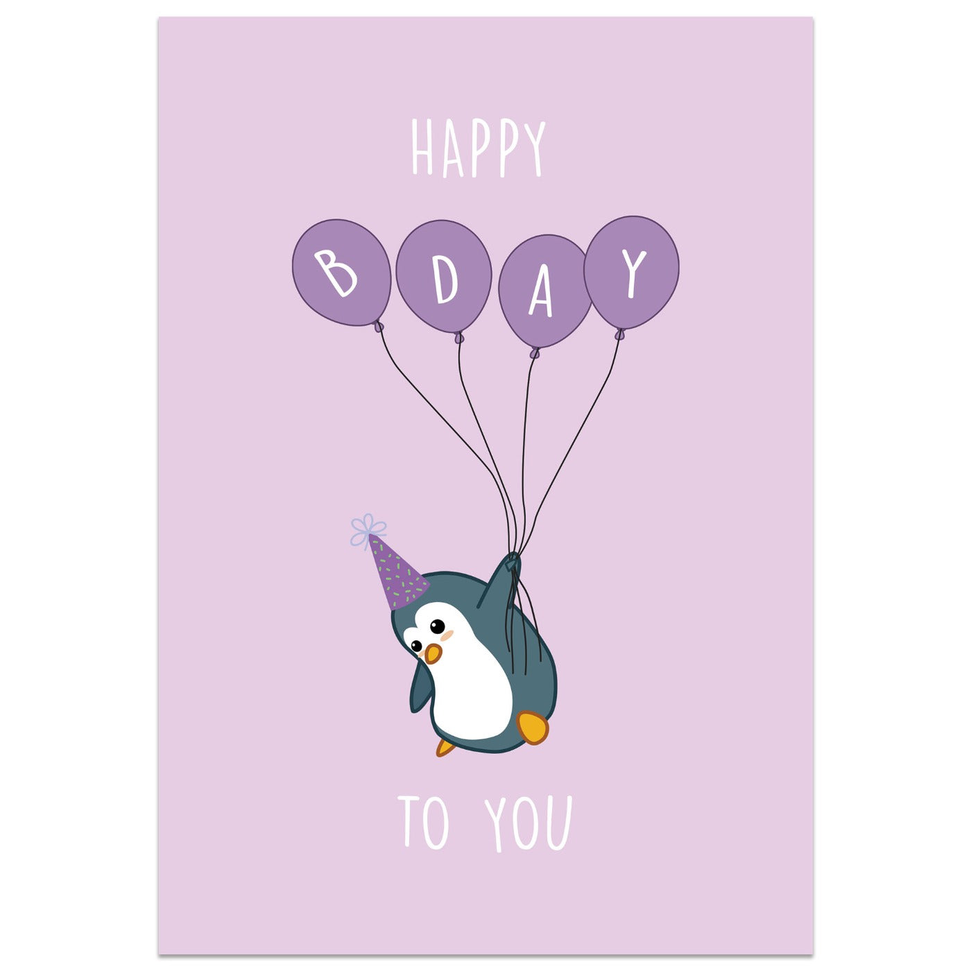Happy Bday Penguin Card