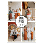 Happy Birthday to You Photo Grid Card