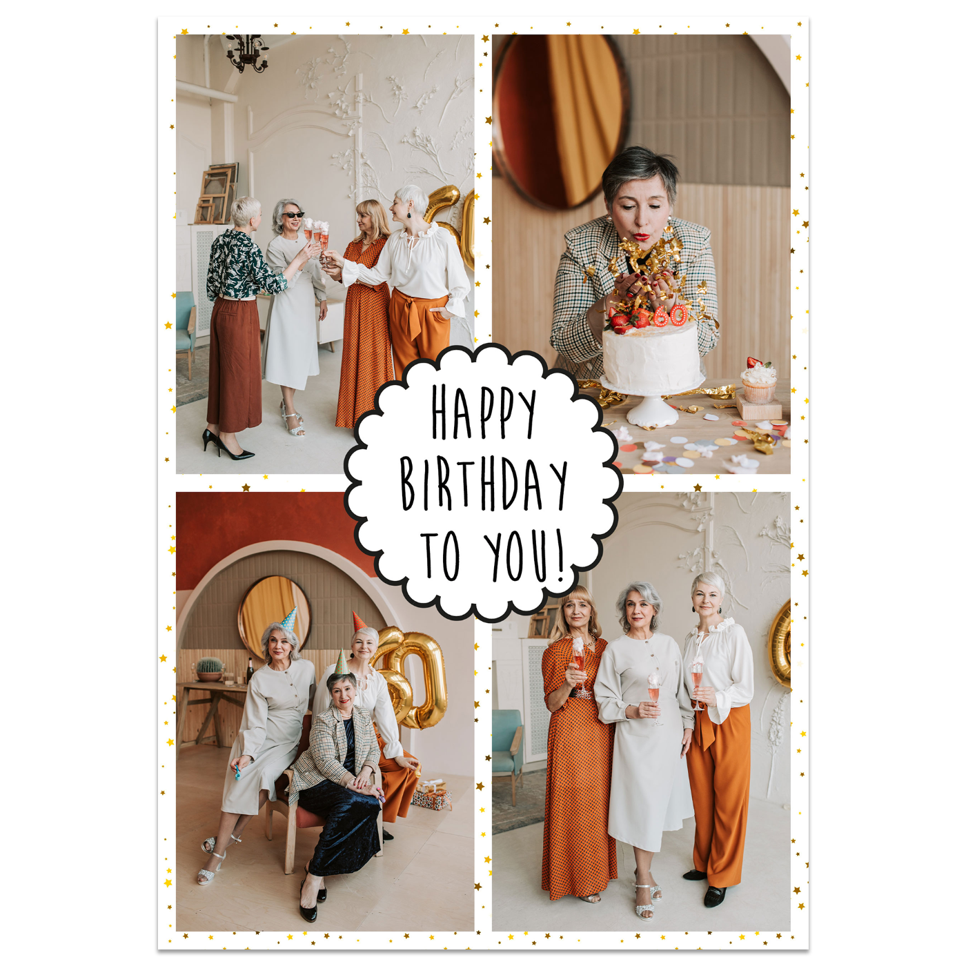 Happy Birthday to You Photo Grid Card