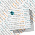 Happy Birthday Name Wrapping Paper