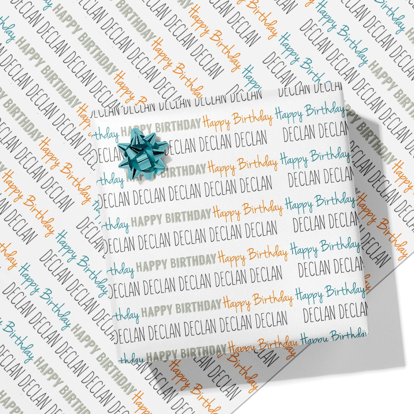 Happy Birthday Name Wrapping Paper