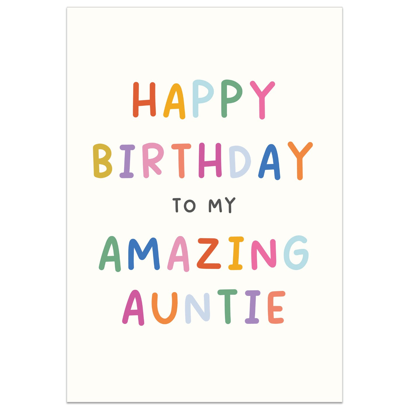 Happy Birthday to my Amazing Auntie Card