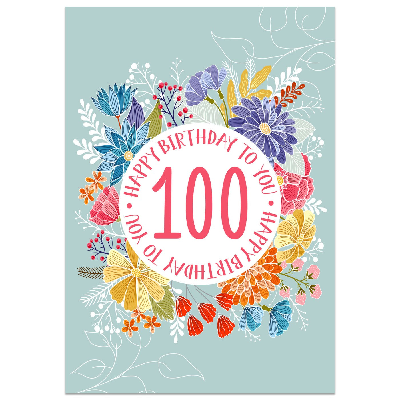 Happy Birthday to You - 100th Birthday Card
