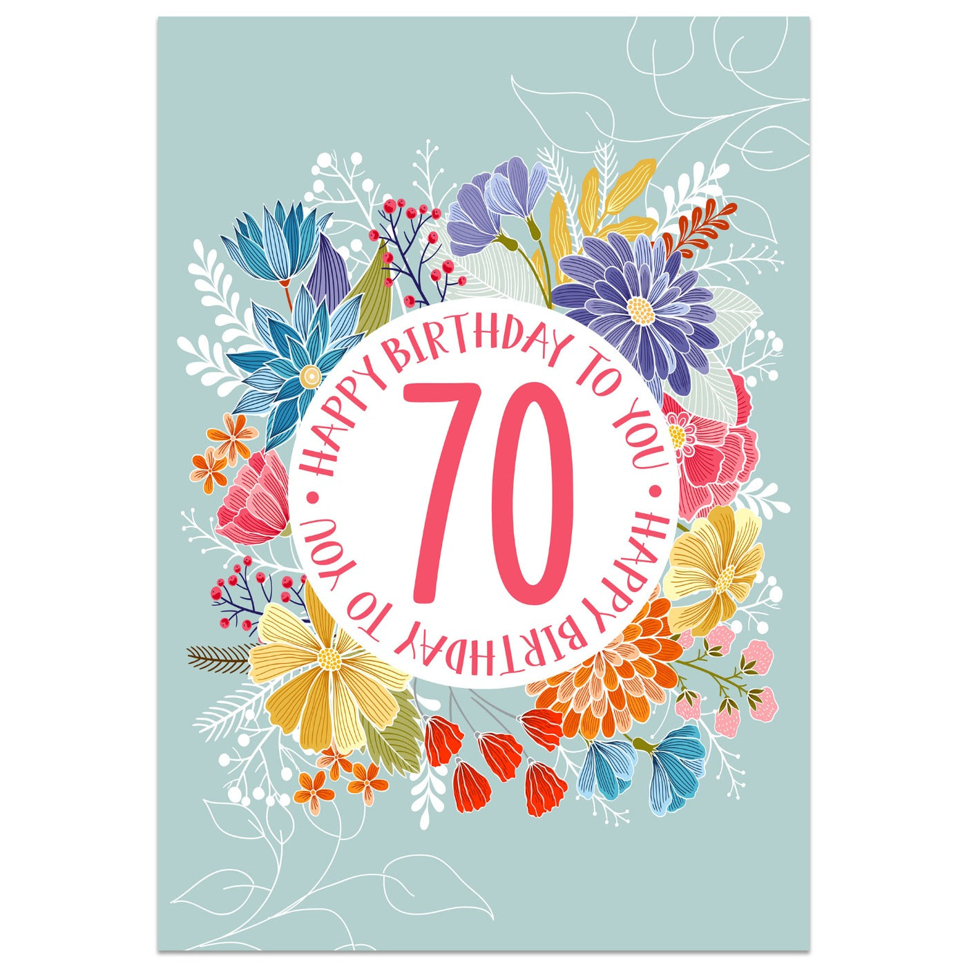 Happy Birthday to You - 70th Birthday Card