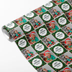 Happy Christmas Name and Photo Wrapping Paper