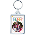 Happy Father's Day Daddy Star Photo Keyring