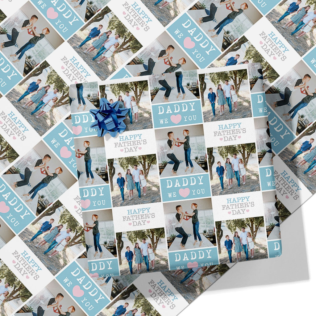 Happy Father's Day Photo Wrapping Paper
