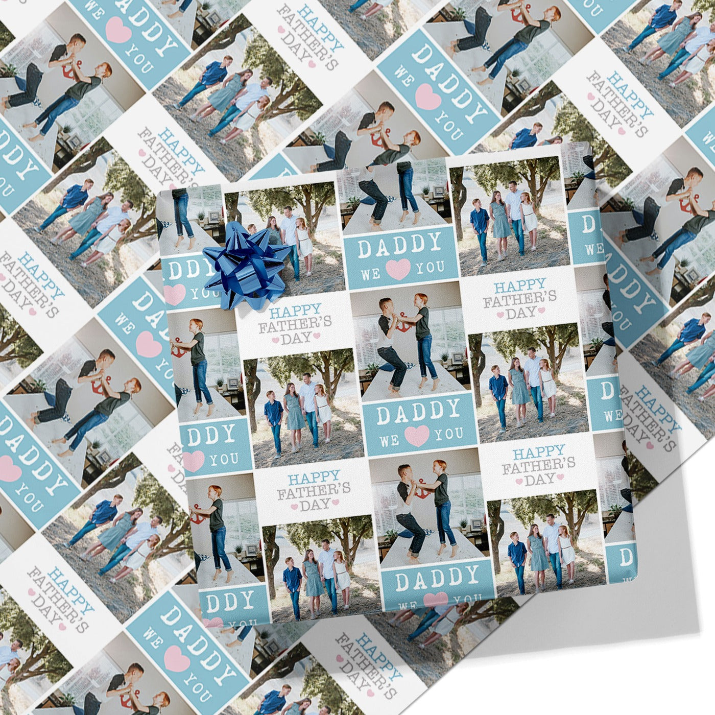Happy Father's Day Photo Wrapping Paper