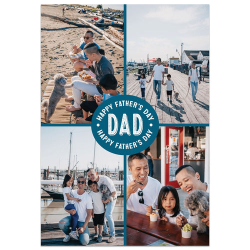 4 Photo Grid Father's Day Card