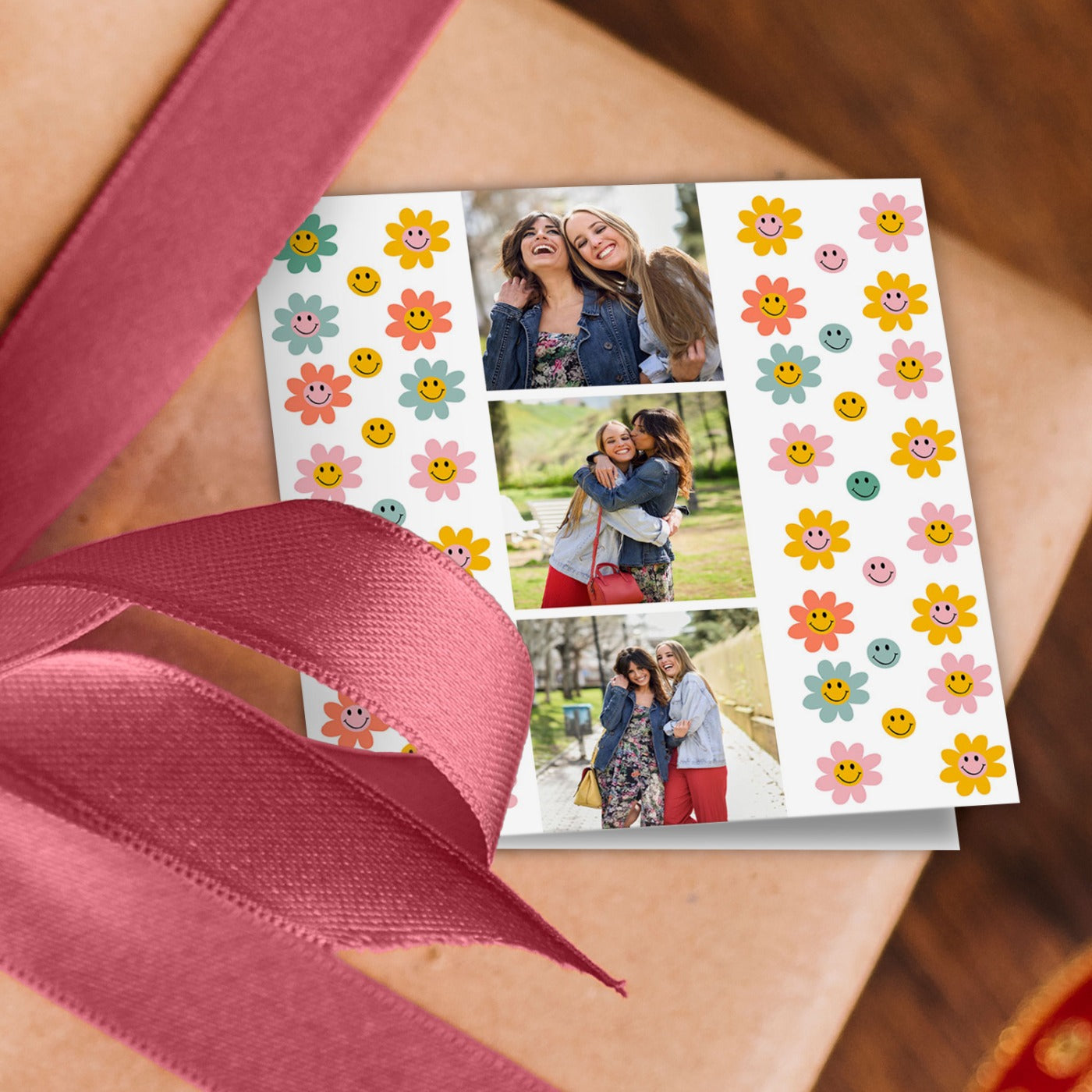 Happy Flowers Photo Wrapping Paper