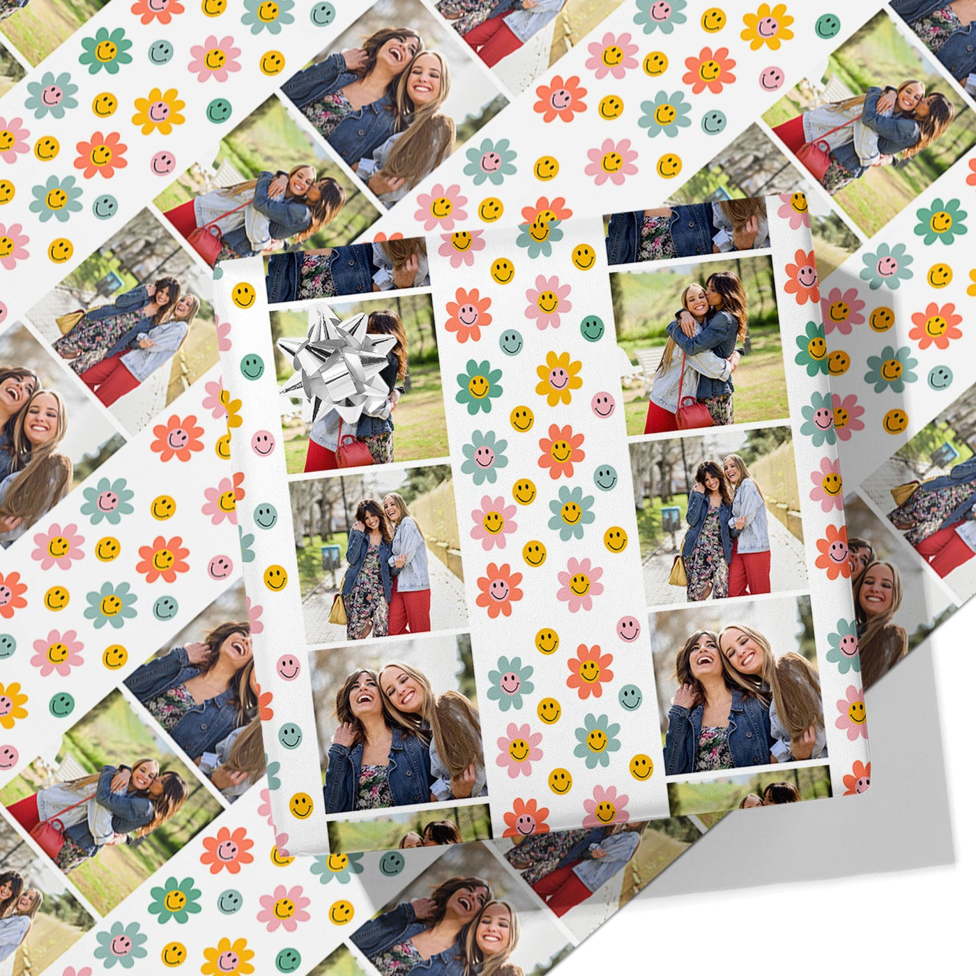 Happy Flowers Photo Wrapping Paper