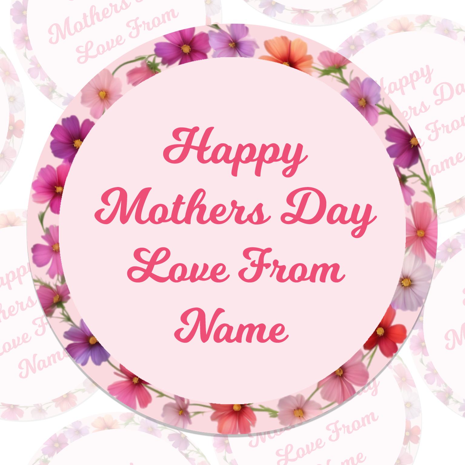 Happy Mothers Day Floral Stickers