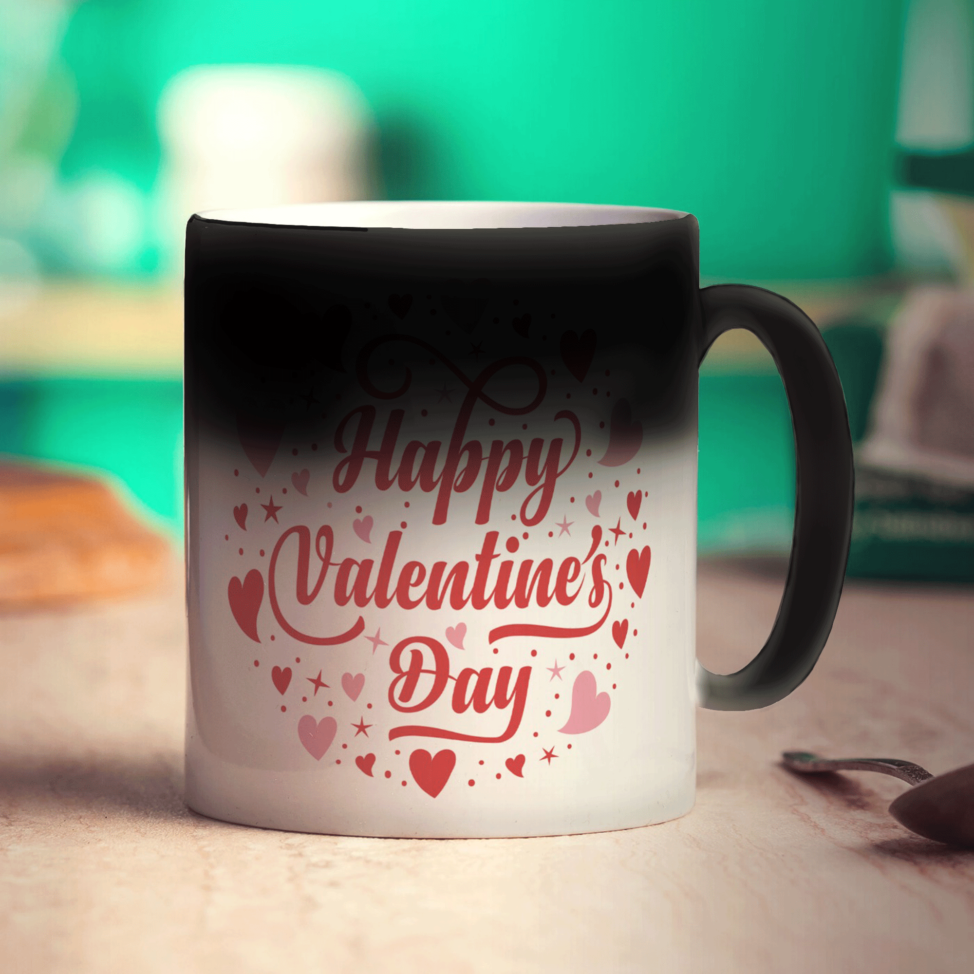Happy Valentine's Day Circle Photo Mug