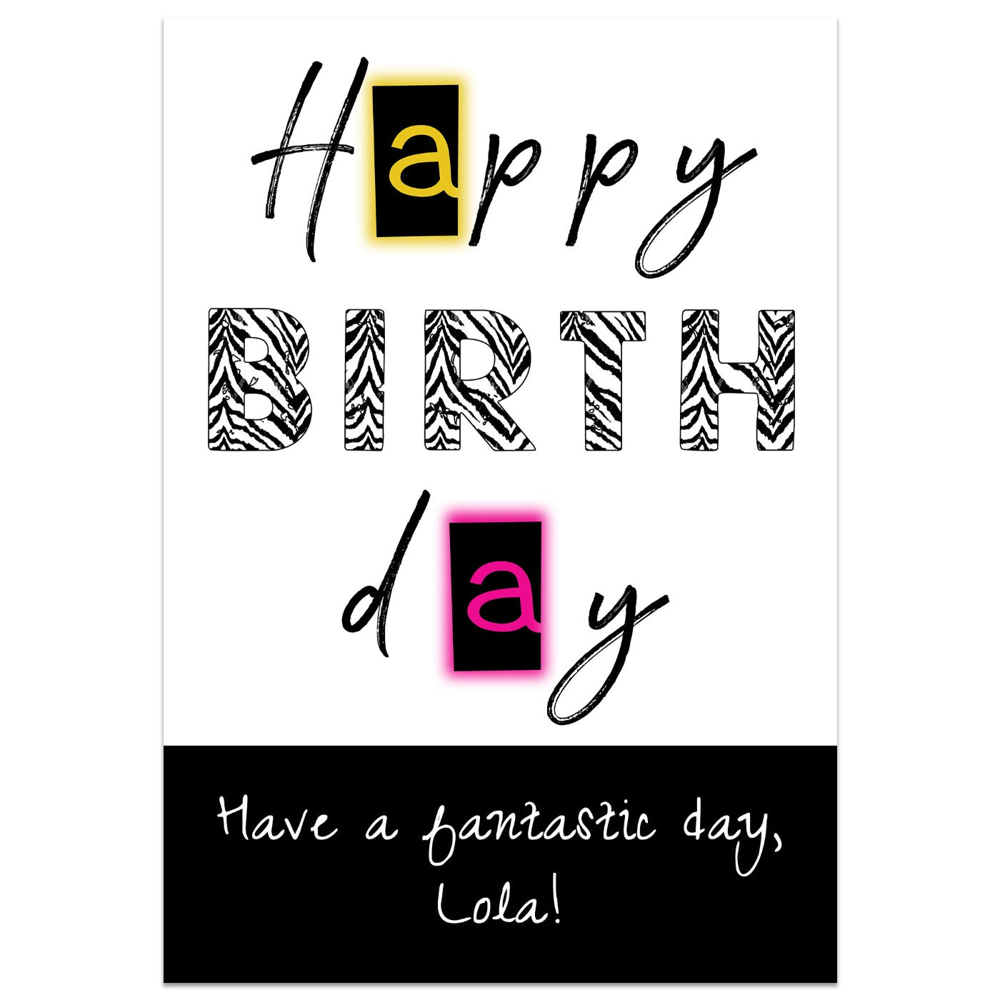 Have A Fantastic Day Birthday Card - For Her Standing Up