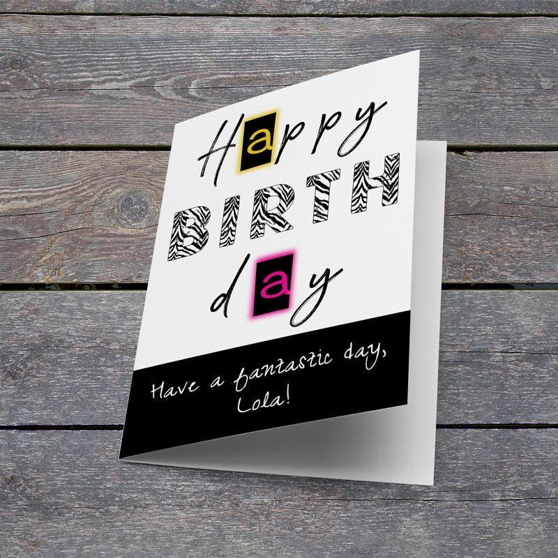 Have A Fantastic Day Birthday Card - For Her Lying Down