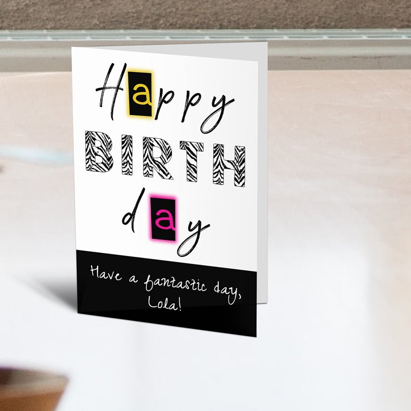 Have A Fantastic Day Birthday Card - For Her Standing Up