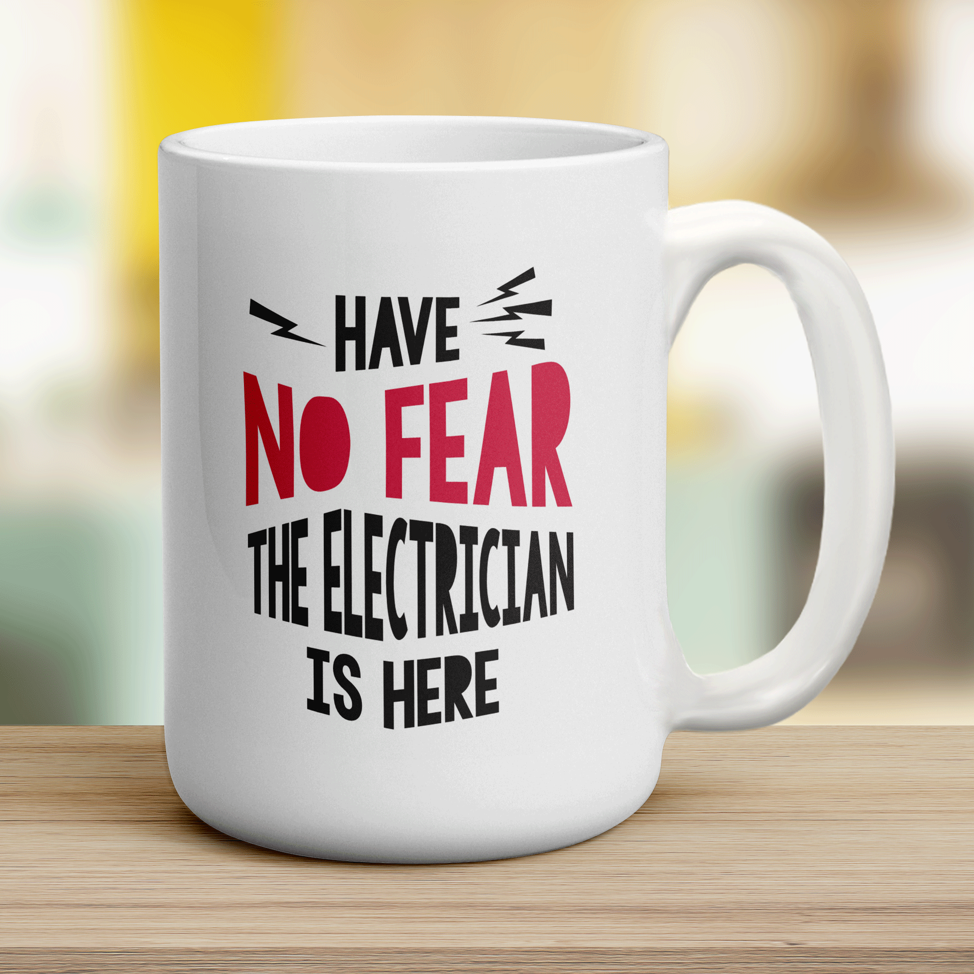 Have No Fear The Electrician is Here Mug - Jumbo 440ml (15oz) / White