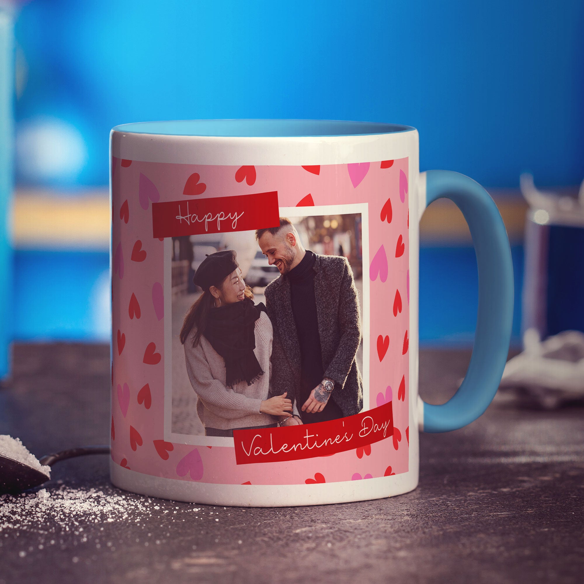 Heart Background Valentine's Day Photo Mug