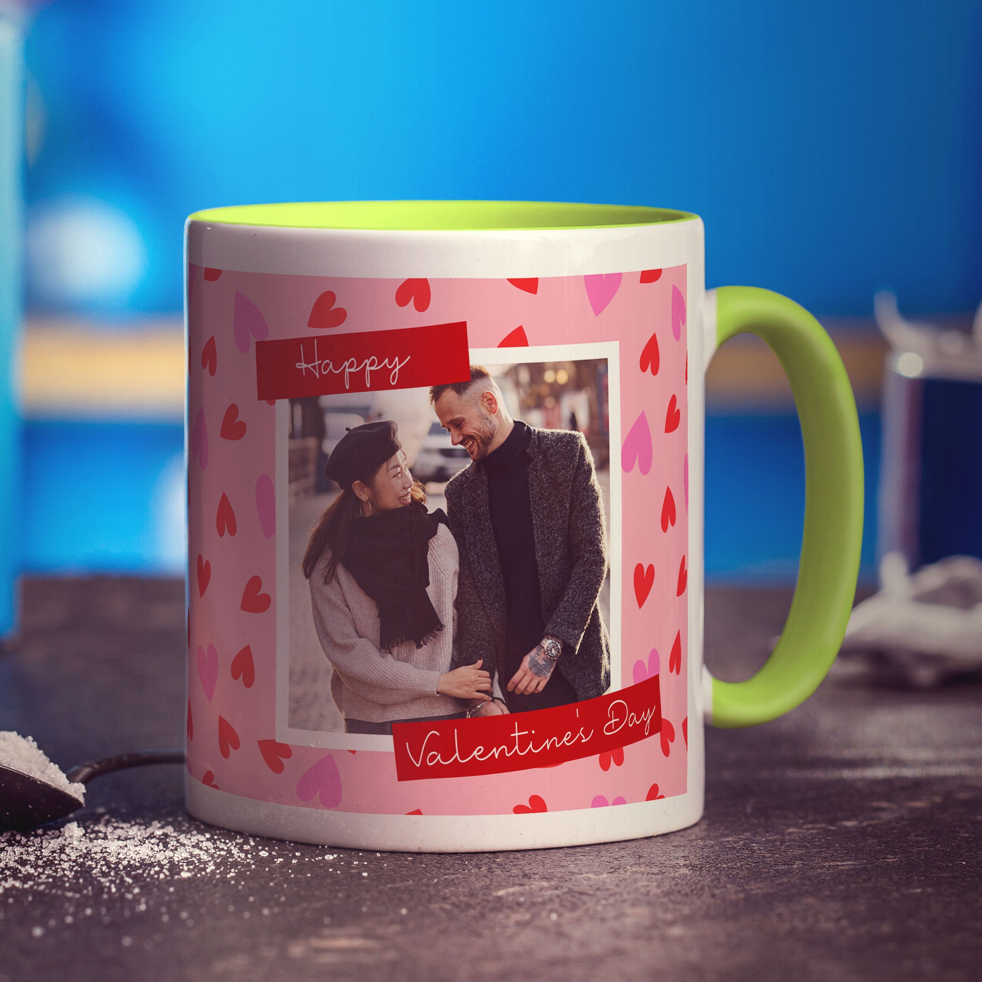 Heart Background Valentine's Day Photo Mug