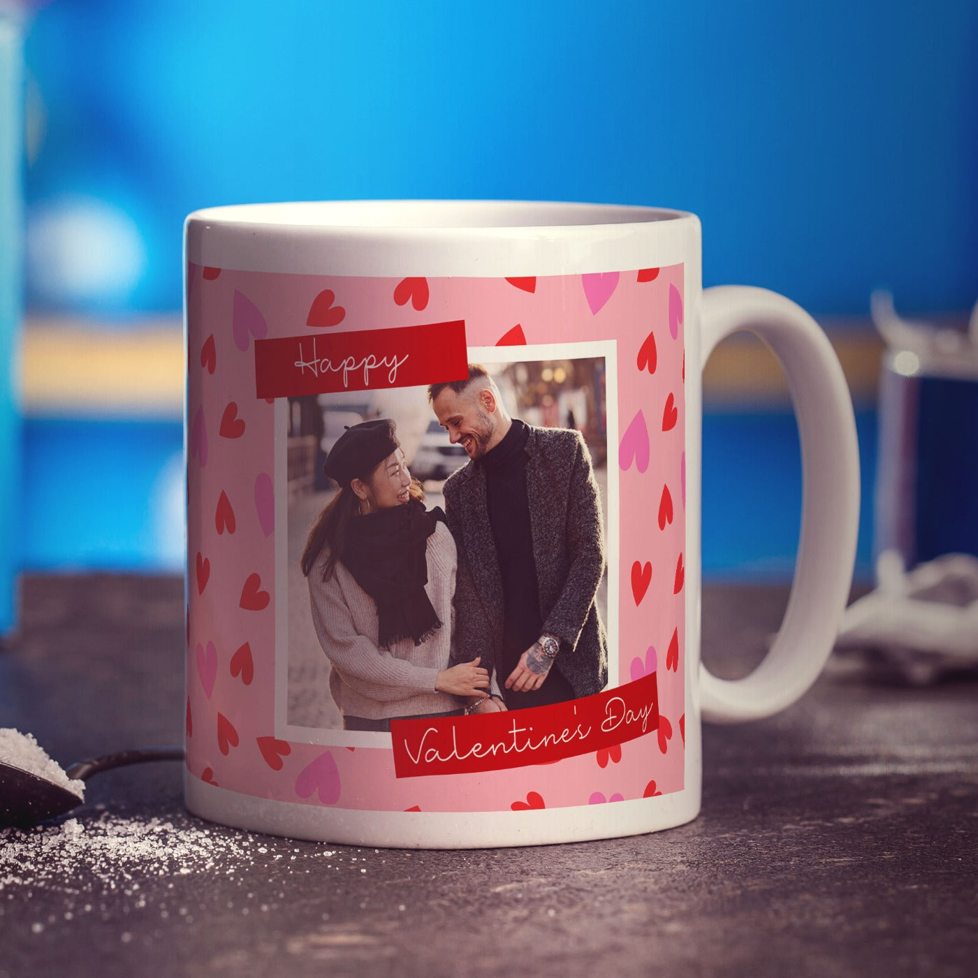 Heart Background Valentine's Day Photo Mug