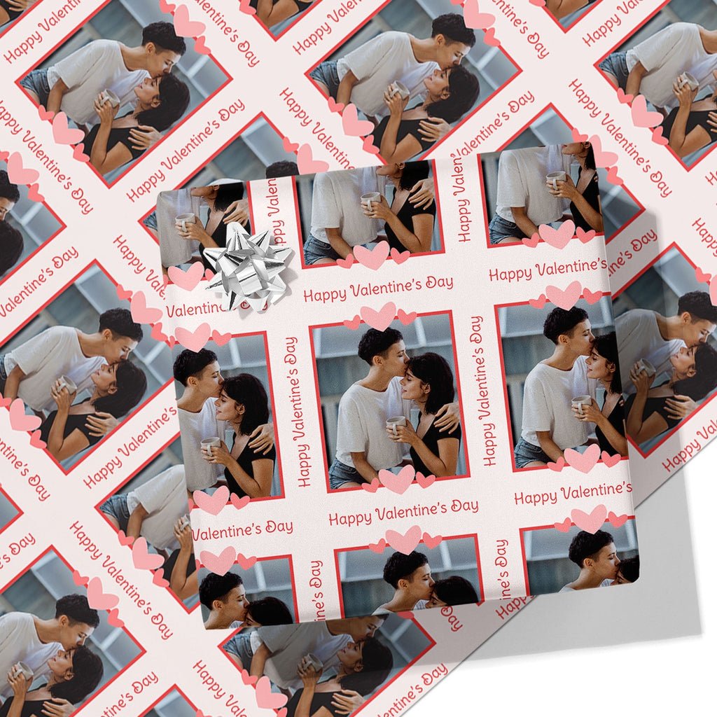 Heart Frame Valentine's Day Photo Wrapping Paper