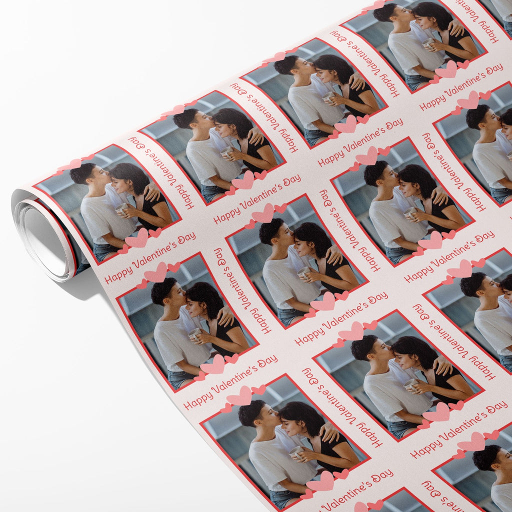 Heart Frame Valentine's Day Photo Wrapping Paper