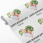Heart Photo Anniversary Wrapping Paper