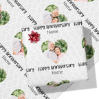Heart Photo Anniversary Wrapping Paper