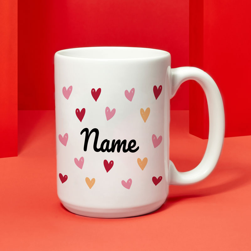Jumbo Heart Name Mug