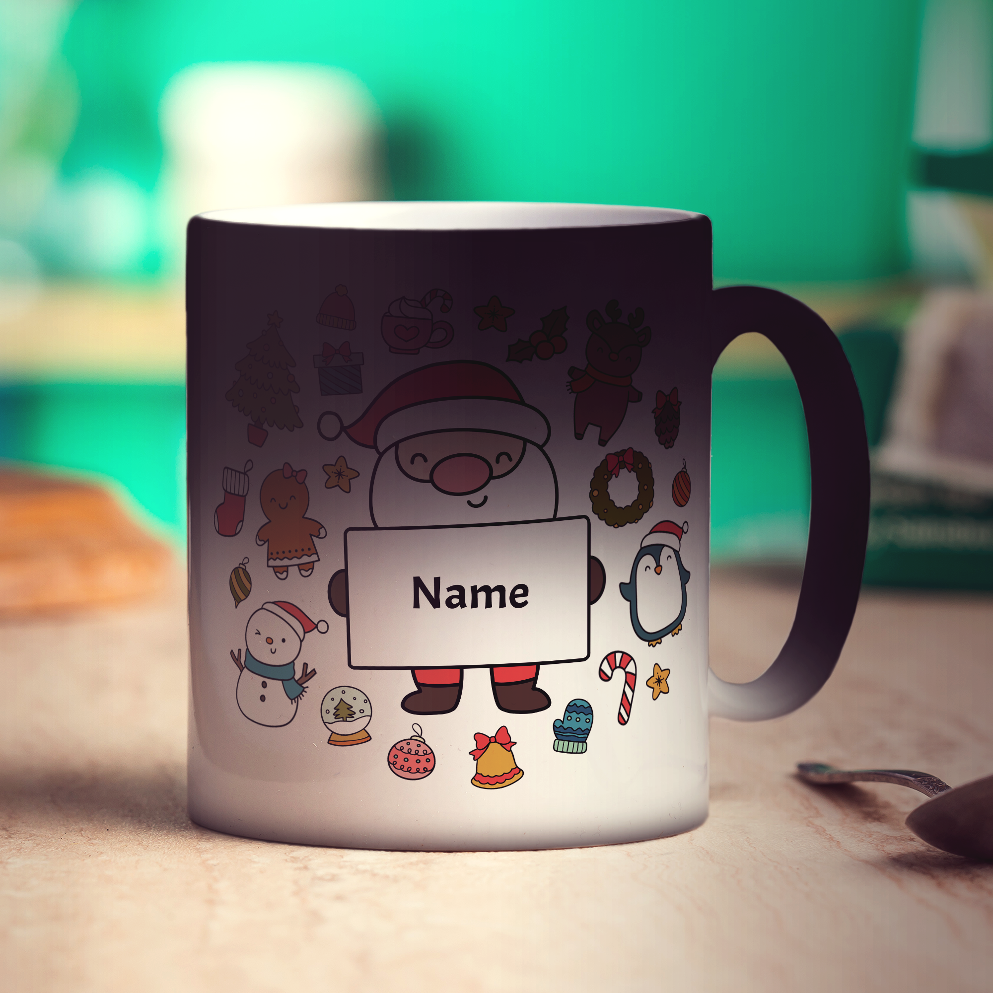 Christmas Santa Sign Name Mug