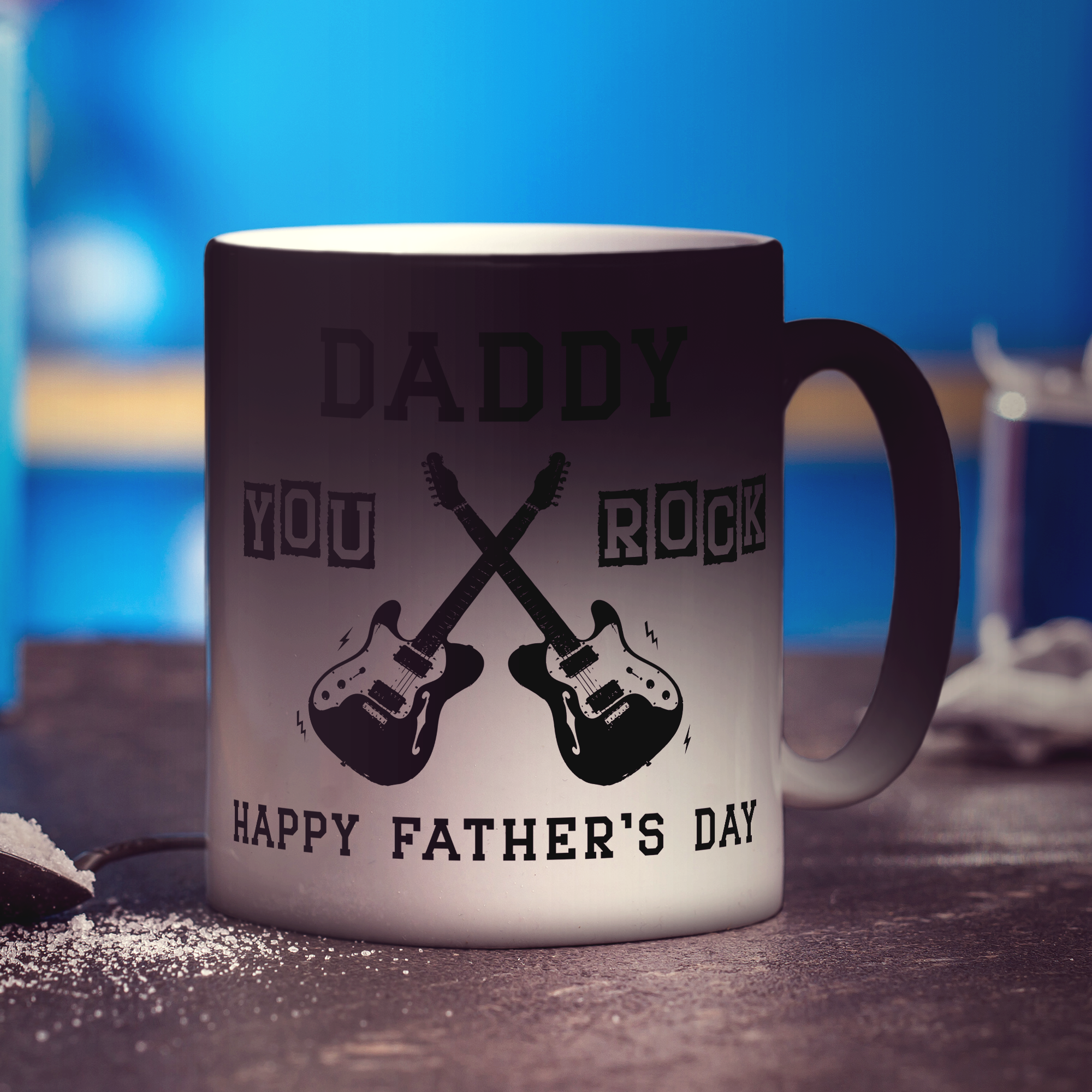 Daddy You Rock Photo Mug - Standard 330ml (11oz) / Magic Mug