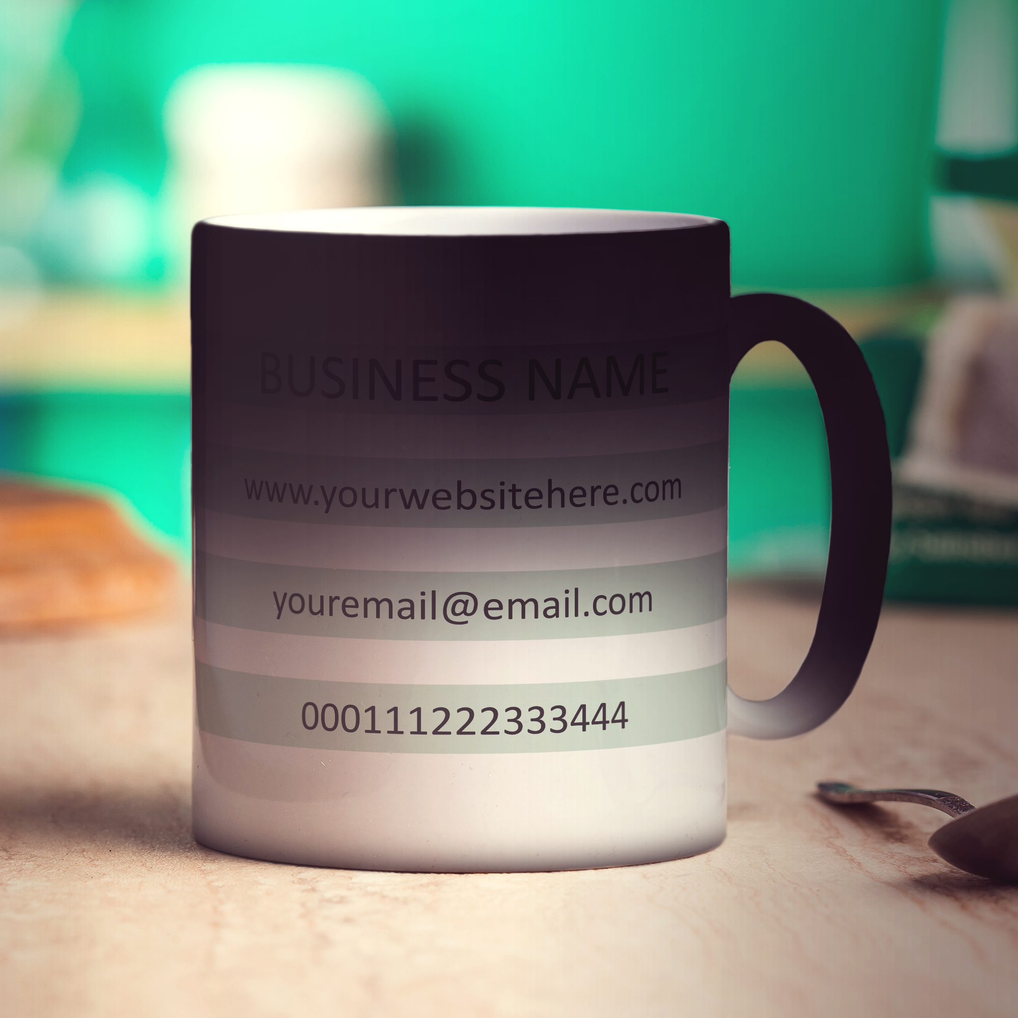 Promotional Mug with Details in Stripes