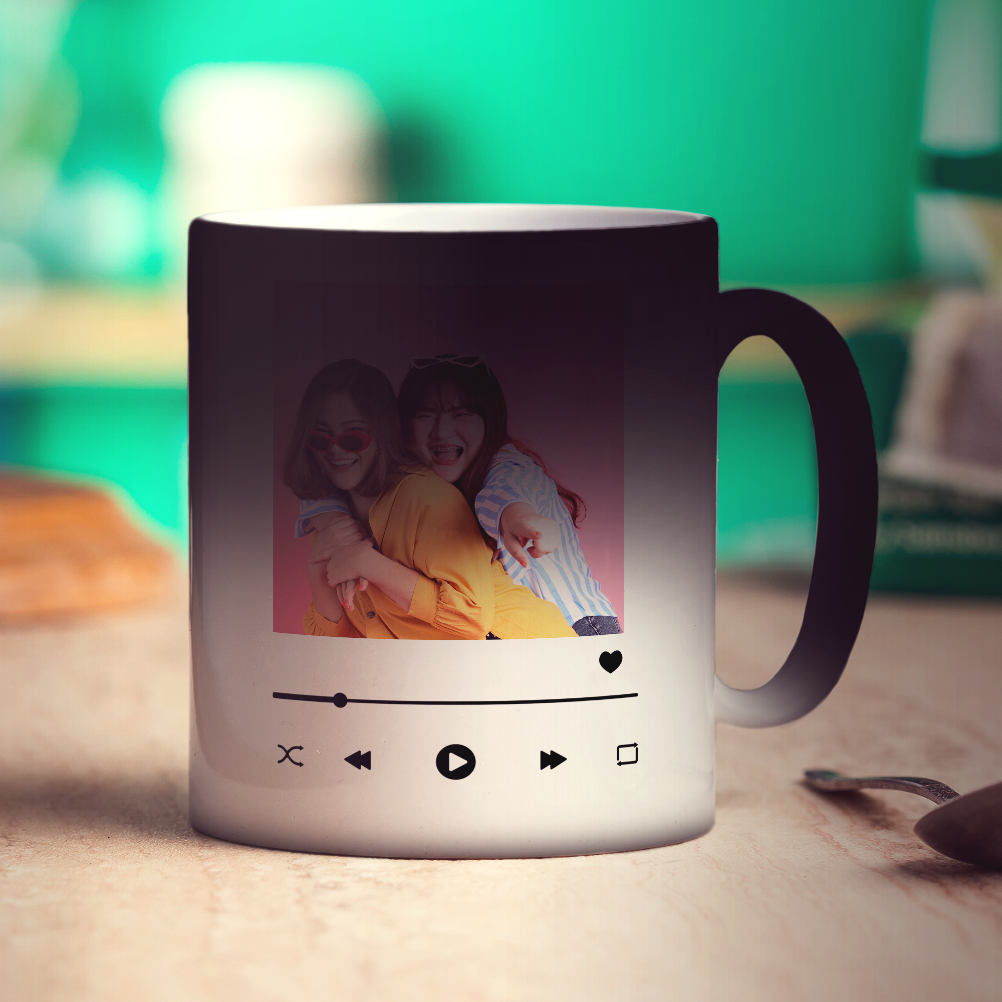 Music Player Personalised Photo Mug - Standard 330ml (11oz) / Magic Mug