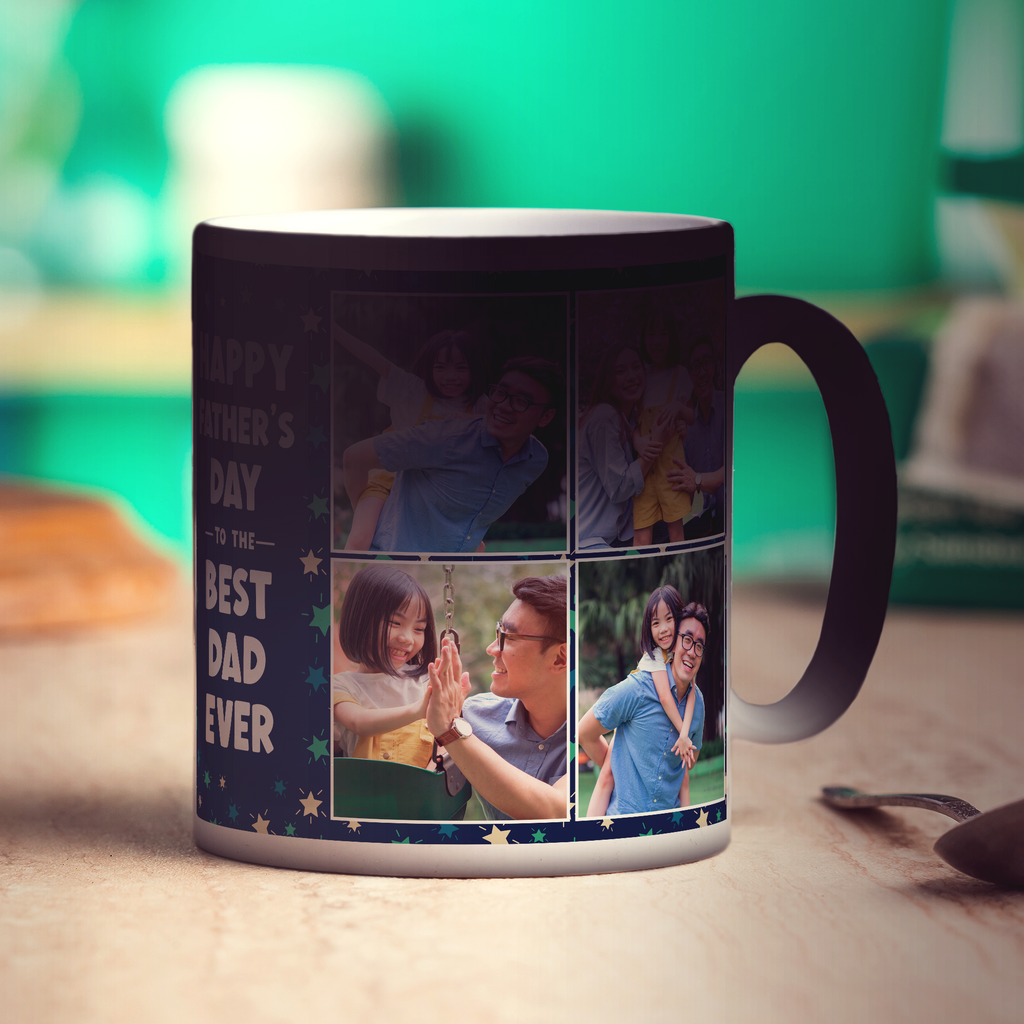 Happy Father's Day to the Best Dad Ever Photo Mug - Standard 330ml (11oz) / Magic Mug