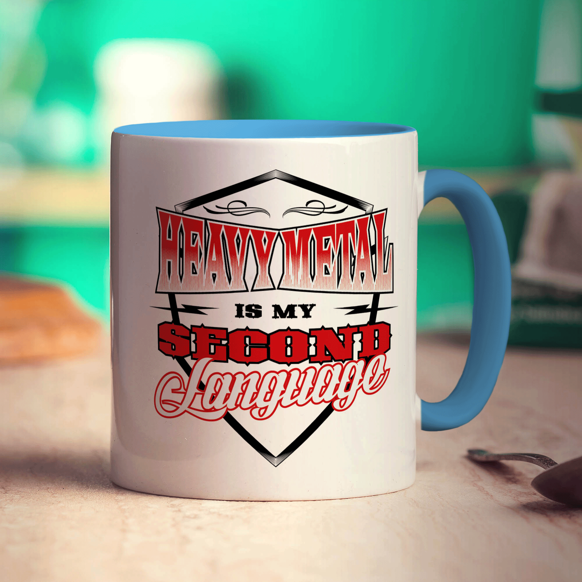 Heavy Metal is My Second Language Mug - Standard 330ml (11oz) / Blue