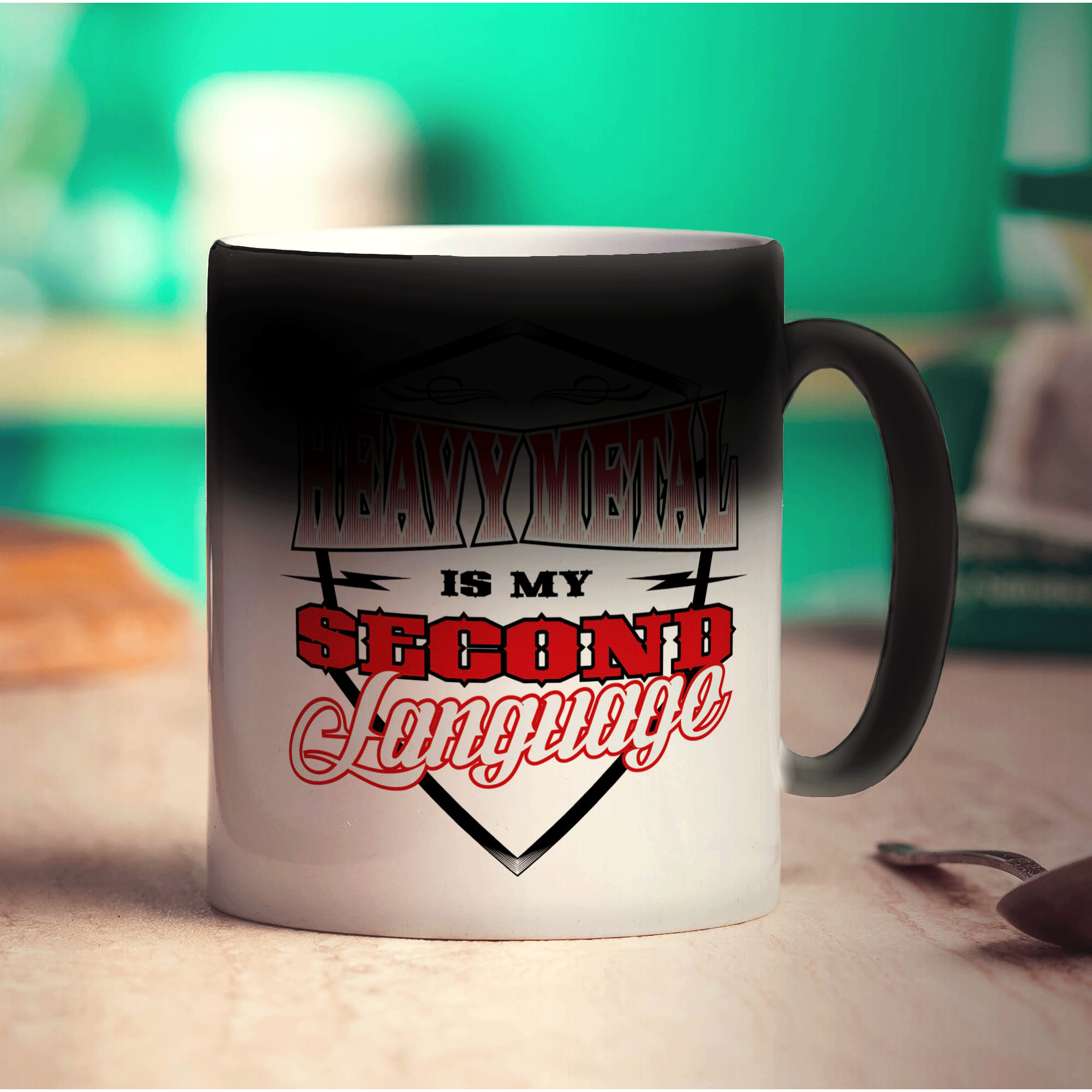 Heavy Metal is My Second Language Mug - Standard 330ml (11oz) / Magic Mug