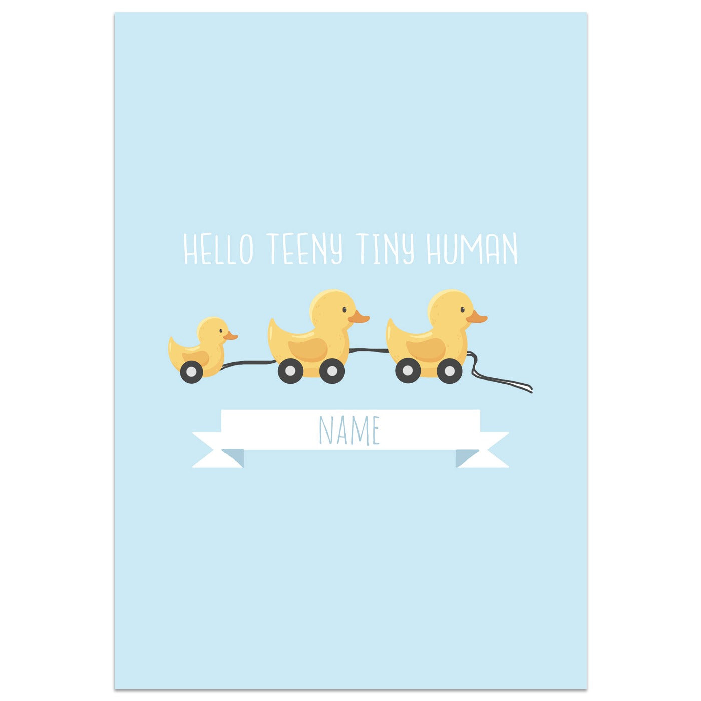 Hello Teeny Tiny Human Card
