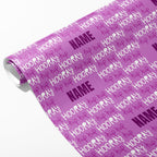 Hip Hip Hooray Purple Name Wrapping Paper
