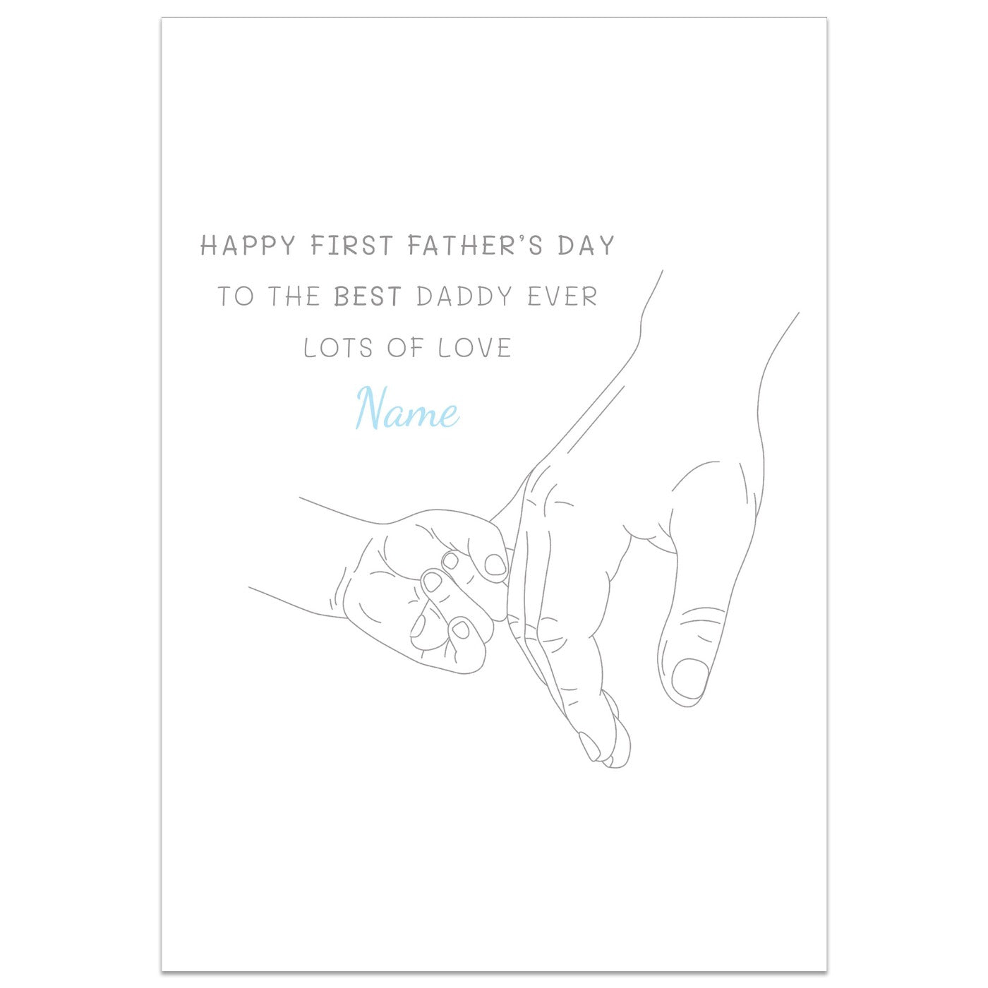 Holding Hands Father's Day Card
