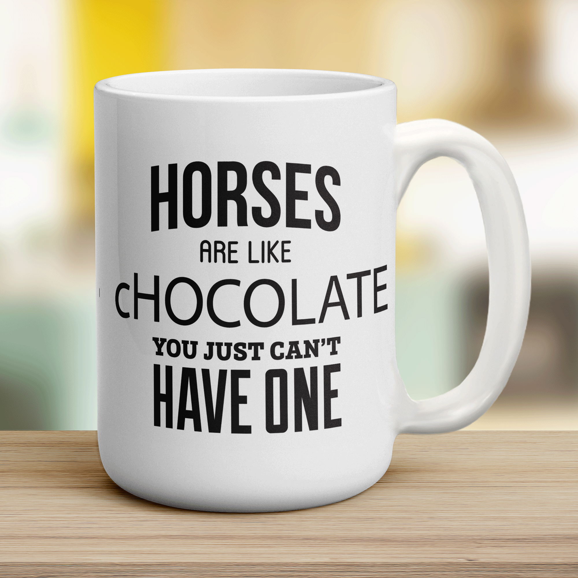Horses are Like Chocolates You Just Can't Have One Mug - Jumbo 440ml (15oz) / White
